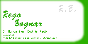 rego bognar business card